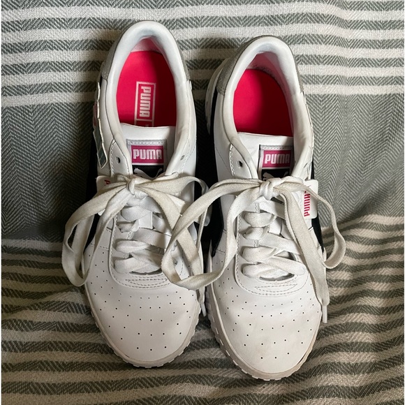 Puma Cali Glitz Lips White Silver Size 8.5 - Picture 5 of 5